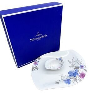 Villeroy & Boch Blue and Purple Floral Dish Set